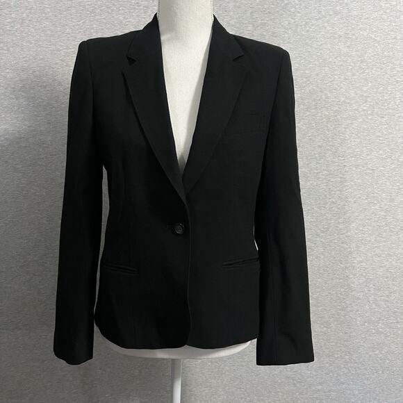 VTG Wool Jacket Blazer Womens Medium Black Academia Tailored Davison's Academia - Picture 1 of 16